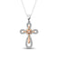 10K Two Tone 1/5 Ct.Tw. Diamond Cross Pendant - Larson Jewelers