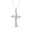 Diamond 1/5 Ct.Tw Twist cross Pendant - Larson Jewelers