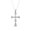 Gothic Style Diamond 1/6 Ct.Tw Cross Pendant in 10K White Gold - Larson Jewelers