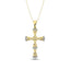 Gothic Style Diamond 1/6 Ct.Tw Cross Pendant in 10K Yellow Gold - Larson Jewelers