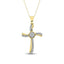 14K Yellow Gold 1/5 Ct.Tw. Diamond Cross Pendant - Larson Jewelers