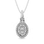 Diamond 3/8 Ct.Tw. Cluster Pendant in 10K White Gold - Larson Jewelers