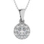 Diamond 1/4 Ct.Tw. Round Frame Pendant - Larson Jewelers