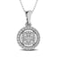 Diamond 1/4 Ct.Tw. Round Double Frame Pendant - Larson Jewelers