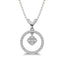 10K White Gold 1/4 Ct.Tw. Diamond Circle Dangler Pendant - Larson Jewelers