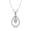 10K White Gold 1/5 Ct.Tw. Diamond Pear Shape Pendant with Dangler - Larson Jewelers