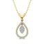 10K Yellow Gold 1/5 Ct.Tw. Diamond Pear Shape Pendant with Dangler - Larson Jewelers