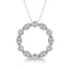 10K White Gold 1/4 Ct.Tw. Diamond Round & Marquise Frame Pendant - Larson Jewelers