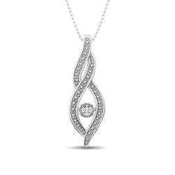 Sterling Silver Moving Diamond Accent Fashion Pendant - Larson Jewelers