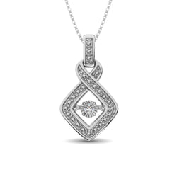 Sterling Silver Moving Diamond Accent Fashion Pendant - Larson Jewelers