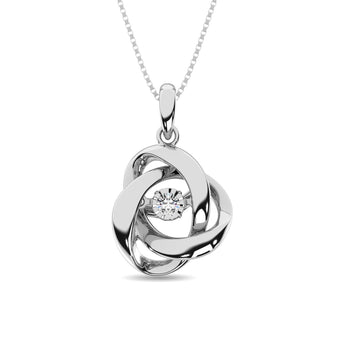 Diamond 1/20 Ct.Tw. Shimmering Pendant in Sterling Silver - Larson Jewelers