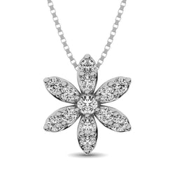 Diamond 1/4 Ct.Tw. Flower Pendant - Larson Jewelers