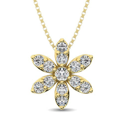 Diamond 1/4 Ct.Tw. Flower Pendant - Larson Jewelers