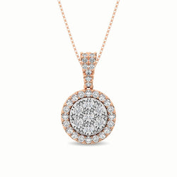 10K Two Tone 1/2 Ct.Tw. Diamond Pendant - Larson Jewelers