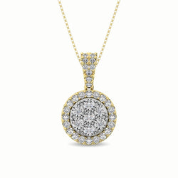 10K Two Tone 1/2 Ct.Tw. Diamond Pendant - Larson Jewelers