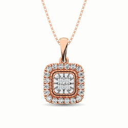 10K Rose Gold 1/6 Ct.Tw. Diamond Pendant - Larson Jewelers