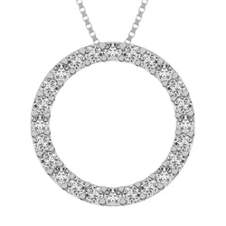 Circle Frame Diamond 1/2 Ct.Tw. Pendant - Larson Jewelers