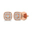 10K Rose Gold 1/5 Ct.Tw. Diamond Square Shape Stud Earrings - Larson Jewelers