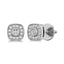 10K White Gold 1/5 Ct.Tw. Diamond Square Shape Stud Earrings - Larson Jewelers