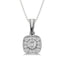 10K White Gold 1/6 Ct.Tw. Diamond Square Shape Pendant - Larson Jewelers