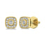 10K Yellow Gold 1/5 Ct.Tw. Diamond Square Shape Stud Earrings - Larson Jewelers