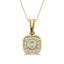 10K Yellow Gold 1/6 Ct.Tw. Diamond Square Shape Pendant - Larson Jewelers