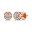 10K Rose Gold 1/6 Ct.Tw. Diamond Round Shape Stud Earrings - Larson Jewelers