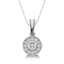 10K White Gold 1/6 Ct.Tw. Diamond Round Shape Pendant - Larson Jewelers