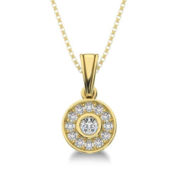 10K Yellow Gold 1/6 Ct.Tw. Diamond Round Shape Pendant - Larson Jewelers