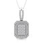 Diamond 1 3/4 Ct.Tw. Cluster Pendant in 14K White Gold - Larson Jewelers