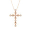 10K Rose Gold 1/6 Ct.Tw. Diamond Cross Pendant - Larson Jewelers