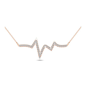 10K Rose Gold 1/6 Ct.Tw. Diamond Heart Necklace - Larson Jewelers