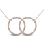 10K Rose Gold 1/5 Ct.Tw. Diamond Circle Necklace - Larson Jewelers