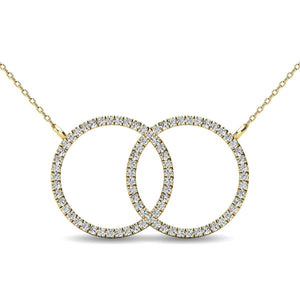 10K Yellow Gold 1/5 Ct.Tw. Diamond Circle Necklace - Larson Jewelers