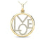 10K Yellow Gold 1/10 Ct.Tw. Diamond Accent LOVE Pendant - Larson Jewelers