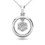 Diamond 3/8 Ct.Tw. Open Circle Flower Pendant in 10K White Gold - Larson Jewelers