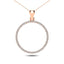 10K Rose Gold 1/6 Ct.Tw. Diamond Circle Pendant - Larson Jewelers