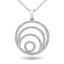 Diamond 3/8 Ct.Tw. Circle Pendant in 14K White Gold - Larson Jewelers