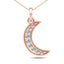 Diamond 1/10 Ct.Tw. Moon Pendant in 10K White Gold - Larson Jewelers