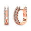 Diamond 1/4 Ct.Tw. Hoop Earrings in 14K Rose Gold - Larson Jewelers