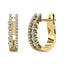 Diamond 1/4 Ct.Tw. Hoop Earrings in 14K Yellow Gold - Larson Jewelers