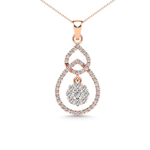 Diamond 1/3 Ct.Tw. Fashion Pendant in 14K Rose Gold - Larson Jewelers