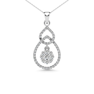 Diamond 1/3 Ct.Tw. Fashion Pendant in 14K White Gold - Larson Jewelers