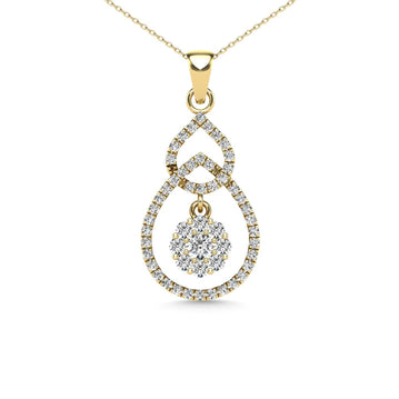 Diamond 1/3 Ct.Tw. Fashion Pendant in 14K Yellow Gold - Larson Jewelers