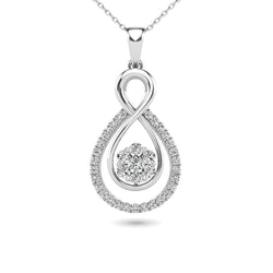 Diamond 1/3 Ct.Tw. Fashion Pendant in 14K White Gold - Larson Jewelers