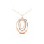 14K Rose Gold 1/5 Ct.Tw. Diamond Oval Frame Pendant - Larson Jewelers