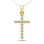 10K Yellow Gold 1/20 Ct.Tw. Diamond Accent Croos Pendant - Larson Jewelers