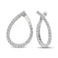 14K White Gold Diamond 2 Ct.Tw. Hoop Earrings - Larson Jewelers