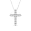 Diamond 1/3 Ct.Tw. Cross Pendant in 14K White Gold - Larson Jewelers