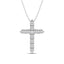 Diamond 3/5 Ct.Tw. Cross Pendant in 14K White Gold - Larson Jewelers